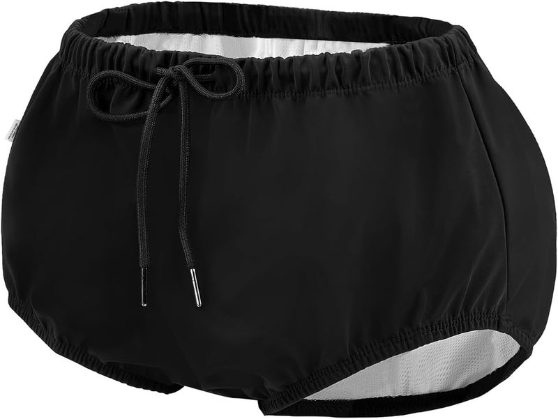 LFDAVP Reusable Adult Swim Diaper Special Needs, Incontinence Plastic Pants Cloth Diaper Cover, Waterproof Training Rubber Underwear（Black, M - Image 1